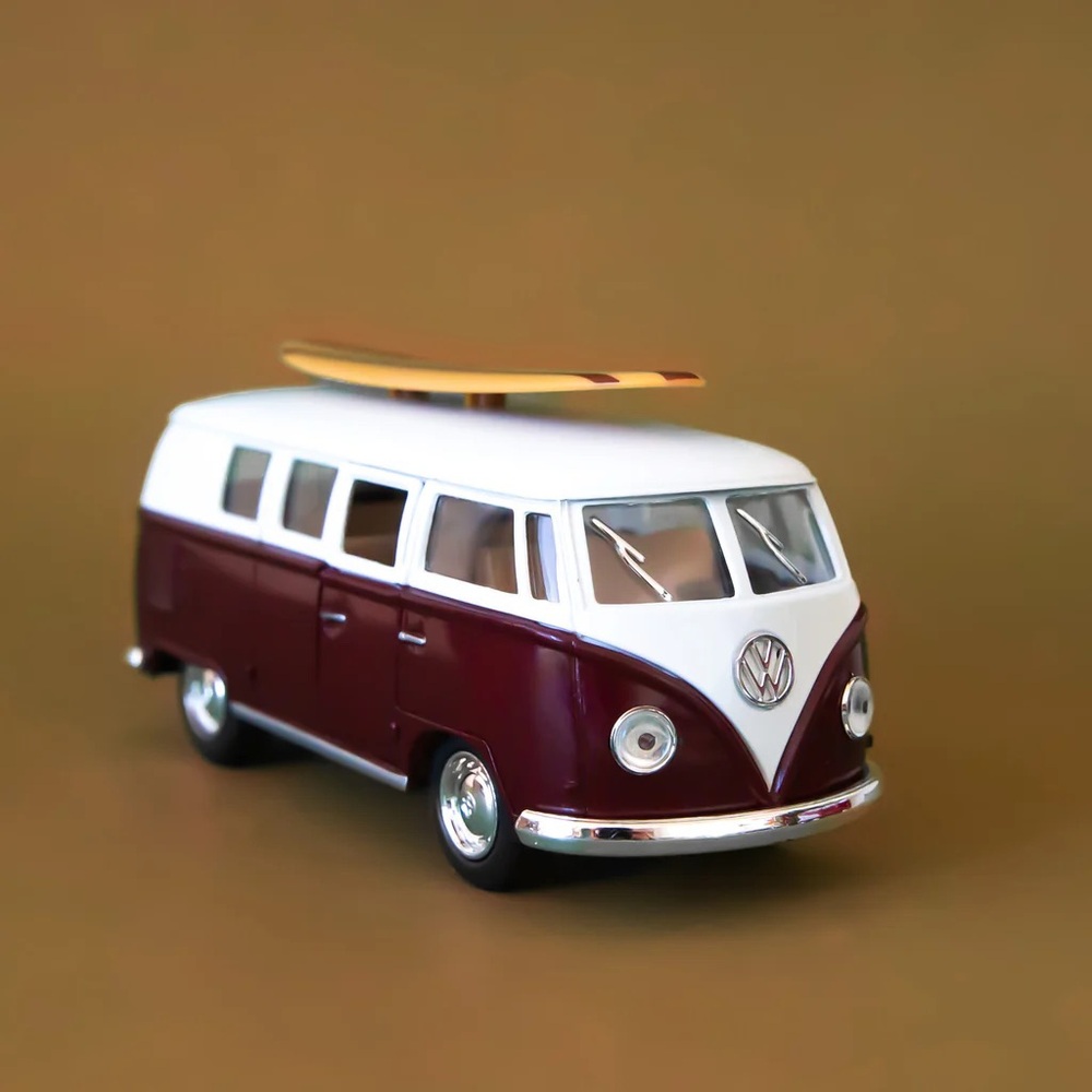 Diecast 1962 Volkswagen Classic Bus w/ Surfboard